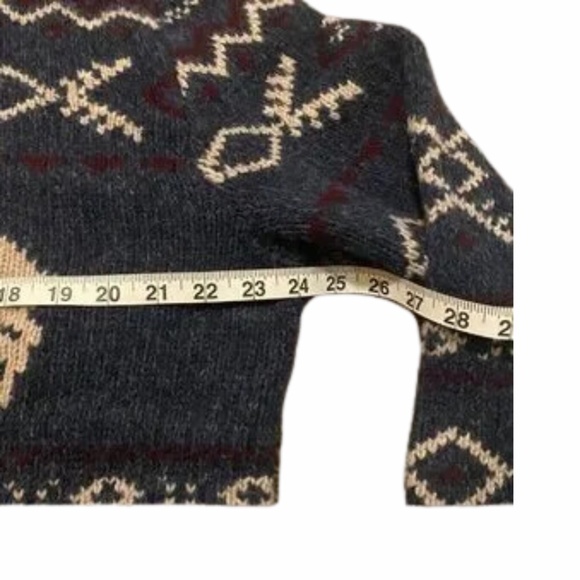 Polo Ralph Lauren Wool Cashmere Patterned Turtleneck Sweater - Picture 7 of 9